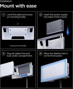 Spigen Spigen Wall Mount STL310, white - Starlink (3rd Gen) 3