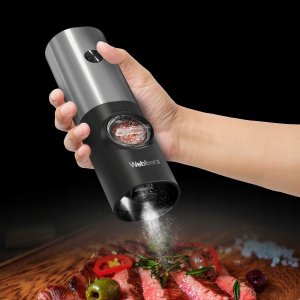 MŁYNEK DO PIEPRZU I SOLI ELEKTRYCZNY na BATERIE MŁYNEK DO SOLI 2 SZT WEBBER 11