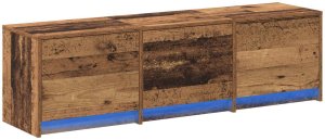 vidaXL Szafka pod telewizor z LED Stare drewno 140 x 34 x 40 cm 2