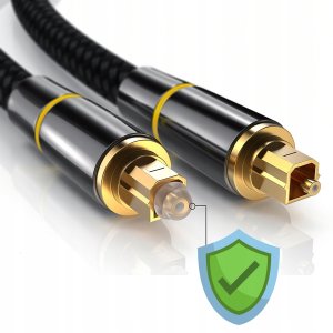 PremiumCord kabel audio optyczny Toslink, OD:7mm, Gold-metal design + Nylon, 0.5m 5