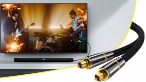 PremiumCord kabel audio optyczny Toslink, OD:7mm, Gold-metal design + Nylon, 0.5m 10
