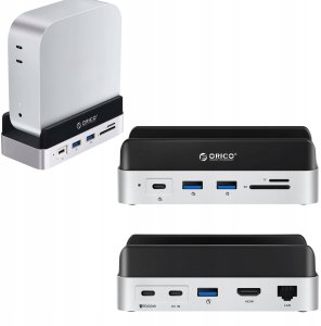 Stacja dokująca Orico Stacja dokująca Orico MiniDock 10w1 z kieszenią na dysk twardy SSD - srebrna 2