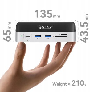 Stacja dokująca Orico Stacja dokująca Orico MiniDock 10w1 z kieszenią na dysk twardy SSD - srebrna 3