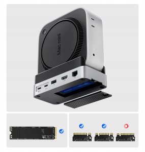 Stacja dokująca Orico Stacja dokująca Orico MiniDock 10w1 z kieszenią na dysk twardy SSD - srebrna 5