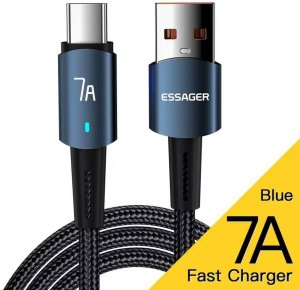 Kabel Essager 7A 100W USB-A do USB-C 1m do OPPO Realme, OnePlus 3