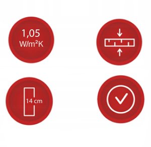 Drzwi Przesuwne Schody Strychowe Wyłaz na strych 4STEP GREENLINE* 120x90 35mm 1,05W/m2K H310 16