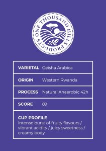 Kawa ziarnista MUHABURA One & Only Filter 200g - Specialty Competition 2