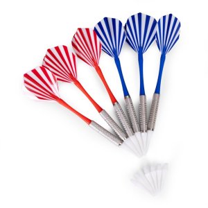 Elektroniczna tarcza do darta gry w rzutki lotki tablica LCD 38 cm 18 gier zestaw 6 rzutek EDUKAMP 8