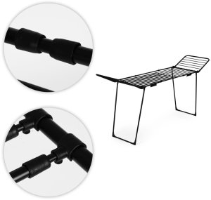 Suszarka na pranie stojąca rozsuwana teleskopowa 27 metrów składana czarna EDUKAMP 7