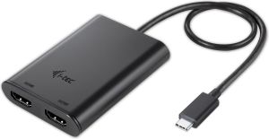 Stacja/replikator I-TEC USB-C - HDMI x2 Czarny  (C31DUAL4KHDMI) 1