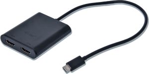 Stacja/replikator I-TEC USB-C - HDMI x2 Czarny  (C31DUAL4KHDMI) 2