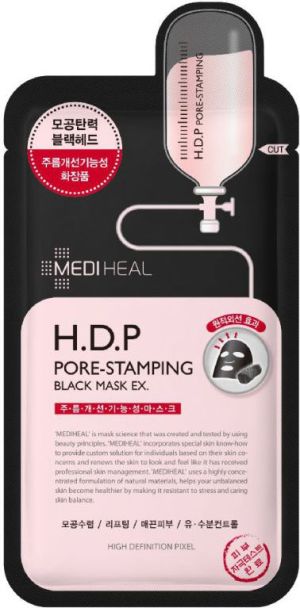MEDIHEAL H.D.P Pore-Stamping Black Mask EX czarna maska oczysczająca pory 25ml 1