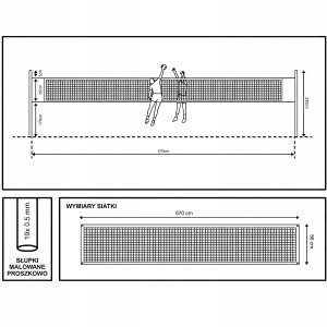 ZESTAW DO SIATKÓWKI DELUXE 570x55x230CM 5W1 ENERO 6