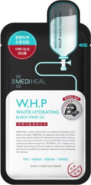 MEDIHEAL W.H.P White Hydrating Black Mask EX czarna maska nawilżająco-wybielająca do twarzy 25ml 1