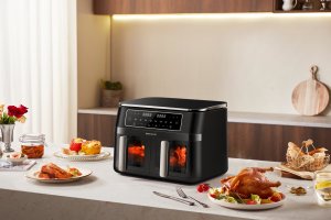 Frytkownica beztłuszczowa Dreame Airfryer dwukomorowy  Tasti™ DZ30 czarny 8