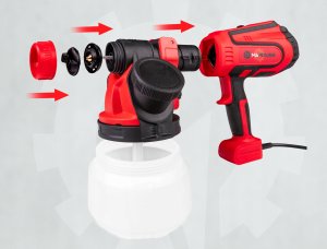 PISTOLET DO MALOWANIA ŚCIAN AGREGAT MALARSKI 3 DYSZE 750 W 120 DIN MAPOWER 2