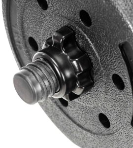 Hantle do ćwiczeń 20 kg regulowane zestaw obciążeń 2x10 kg gryf do treningu siłowego UNIWERSALNY 7