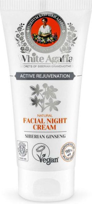 Babuszka Agafia White Agafia Natural Facial Night Cream Active Rejuvenation naturalny krem do twarzy na noc 50ml 1