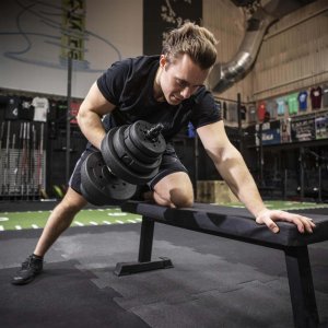 Hantle 2x20 kg do ćwiczeń regulowane 40 kg zestaw obciążeń gryf do treningu siłowego UNIWERSALNY 18