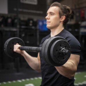 Hantle 2x20 kg do ćwiczeń regulowane 40 kg zestaw obciążeń gryf do treningu siłowego UNIWERSALNY 21