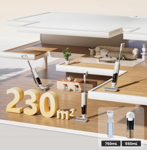 Proscenic F10 Ultra Odkurzacz Myjący Pionowy Samoczyszczący 60 min 1,3L 6