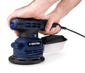 Szlifierka Techtool SZLIFIERKA OSCYLACYJNA MIMOŚRODOWA DO DREWNA 125MM + PAPIERY ŚCIERNE 10 SZT 18