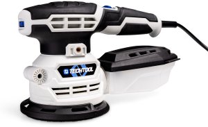 SZLIFIERKA OSCYLACYJNA MIMOŚRODOWA DO DREWNA 125MM + PAPIERY ŚCIERNE 10 SZT 7