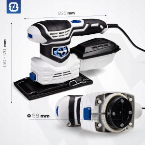 SZLIFIERKA OSCYLACYJNA MIMOŚRODOWA DO DREWNA 5w1 WIELOFUNKCYJNA TECHTOOL 2