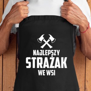Koszulkowy Najlepszy strażak we wsi - fartuch z nadrukiem 3