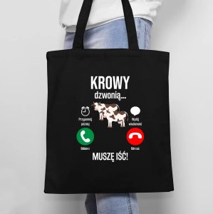 Krowy dzwonią, muszę iść - torba na prezent 2