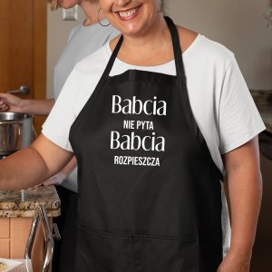 Koszulkowy Babcia nie pyta, babcia rozpieszcza - fartuch z nadrukiem 2