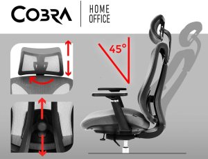 Krzesło biurowe Cobra Expert HF703GY Szare 18