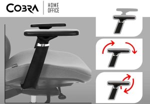 Krzesło biurowe Cobra Expert HF703GY Szare 19