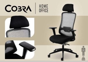 Fotel biurowy ergonomiczny Cobra EXPERT HF704BK 14