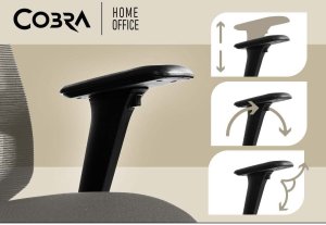 Fotel biurowy ergonomiczny Cobra EXPERT HF704BK 16
