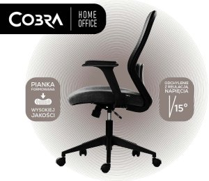Krzesło biurowe Cobra Office One HF306BK Czarne 8