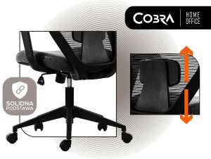 Krzesło biurowe Cobra Office One HF306BK Czarne 10