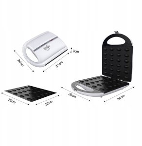 Gofrownica Brock BROCK HZ 3024 Wykrawacz do ciastek w kształcie orzechów 7