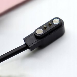 Ładowarka HUL-01 magnetyczna 2-pin 2,8 mm do smartwatchy 60 cm – czarna 3