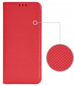 krainaGSM Etui z klapką do Honor 400 Lite Zamykane Czerwone Futerał + Szkło 9H 7