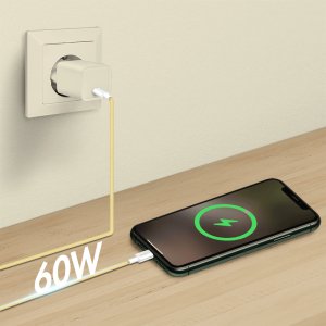 LogiLink USB-C 1.5m w nylonowym oplocie żółty 4