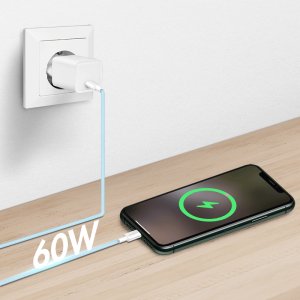 LogiLink USB-C 1.0m w nylonowym oplocie niebieski 4