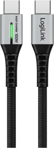 Kabel USB LogiLink USB-C - USB-C 0.5 m Czarny (CU0431) 2