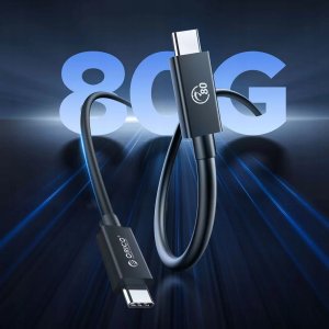 Kabel Orico USB4 Thunderbolt5 80Gbps 240W USB-C do USB-C 1,5m - czarny 4