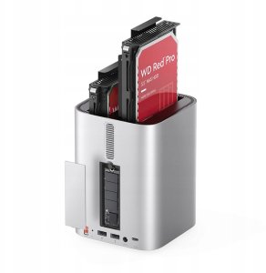 Stacja dokująca Orico MiniTower z kieszeniami na dyski twarde do 56TB - srebrna 4