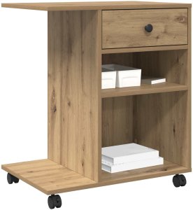 vidaXL Stojak na drukarkę Gładki Dąb rzemieślniczy 60 x 40 x 68.5 cm 3