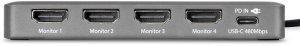 Stacja/replikator StarTech STARTECH.COM USB-C do 4-Monitor Workstation Adapter 4K 60Hz HDMI 140W PD Passthrough USB dla klawiatury i myszy TAA 6