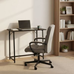 Zdesk Biurko komputerowe składane 80x45 cm stolik pod laptopa czarne ModernHome 2