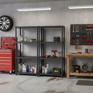 Regał magazynowy podwójny 4 półkowy 1315x1160mm do sklepu. magazynu 11