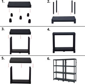 Regał magazynowy podwójny 4 półkowy 1315x1160mm do sklepu. magazynu 8
